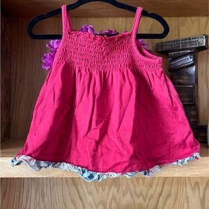 AUTHENTIC BURBERRY TODDLER GIRL TANK TOP NOVA CHECK TRIM 18 MONTHS